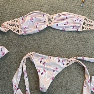 ACACIA Floral Bikini Set with Crochet Details